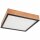 Deckenleuchte eckig B: 48 cm Holz Metall für 4x E27