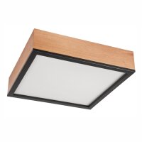Deckenleuchte Holz B: 39 cm klein quadratisch in Eiche 4x...