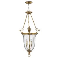 Pendelleuchte Messing massiv Glas Esszimmer Barock