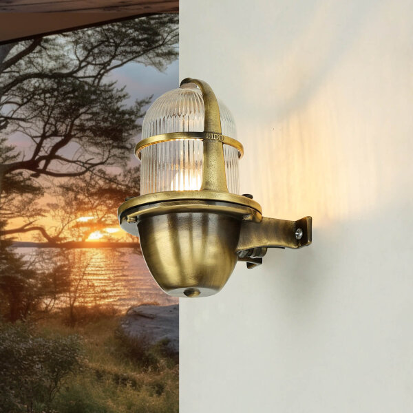 Lampe dextérieur murale Mesisng verre massif inoxydable