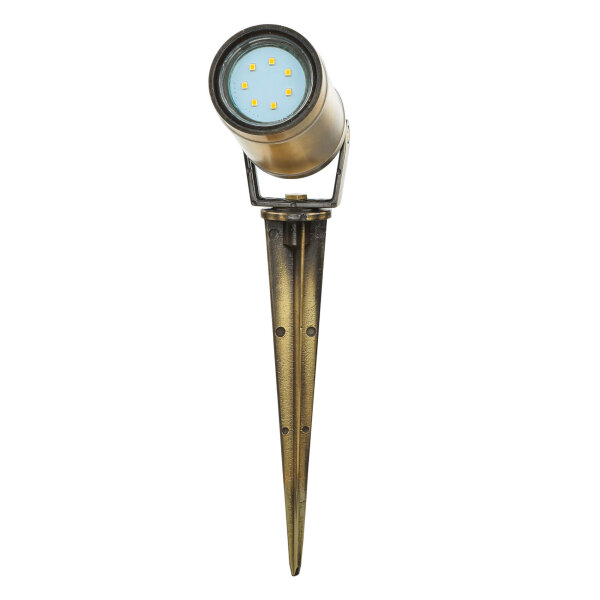 Projecteur de jardin avec piquet de terre laiton massif GU10 IP64