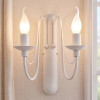 Wandleuchte Wei&szlig; Rustikal Lampe Wohnzimmer Flur