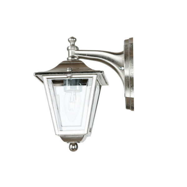 Lampe dextérieur mur laiton massif en nickel E27