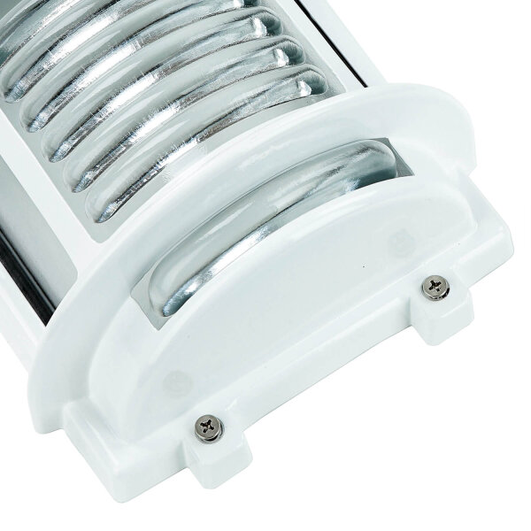 Wandlampe außen Weiß IP64 Messing Glas E27