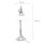 Lampe de bureau laiton verre 49 cm E27 brun blanc