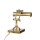 Bankerlampe Messing massiv verstellbar 26 cm E27