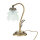 Schreibtischlampe Messing Glas Floral schwenkbar