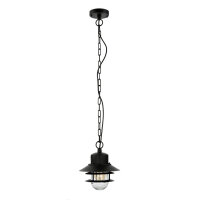 Lampe dextérieur IP44 E27 noir verre inox Maritim