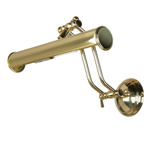 Bilderleuchte Messing in Shabby Weiß Gold