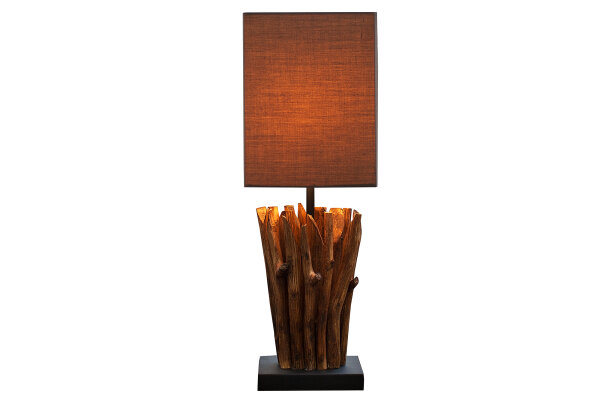 Lampe Moderne Table Lampe design en bois véritable