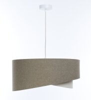 Suspension r&eacute;glable Marron Cr&egrave;me E27 ronde...