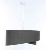 Suspension E27 ronde Ø 40 cm Gris Tissu Moderne...