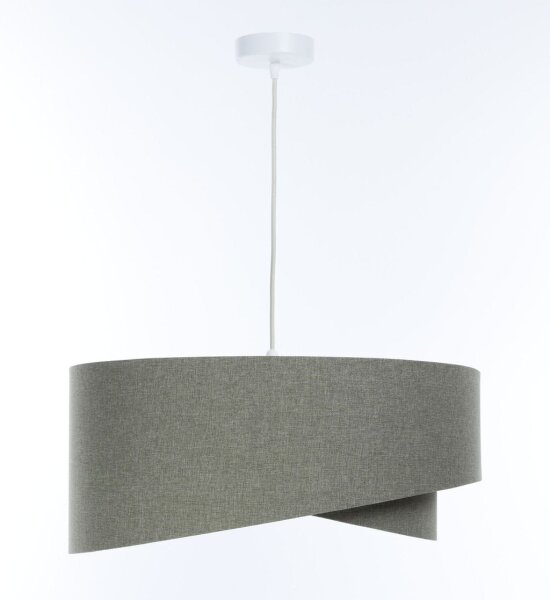 Hängeleuchte Stoff Grün E27 rund D: 50 cm Modern INGRAM