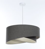 Pendelleuchte Grau E27 rund Ø 60 cm Stoff Modern...