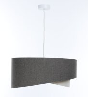 Lampe &agrave; suspendre Gris Cr&egrave;me E27 ronde...