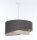 Hängeleuchte E27 rund Ø 60 cm Grau Creme Stoff Modern