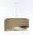 Pendelleuchte rund D: 50 cm E27 Beige Stoff Schirm Boho