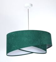 Suspension ronde Ø 50 cm E27 Tissu aspect velours...