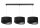 Suspension tissu 3 flammes E27 noir argent réglable