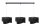 Suspension tissu 3 flammes E27 noir argent réglable