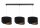 Pendelleuchte Stoff 3-flammig Stoff Schwarz Gold E27