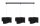 Pendelleuchte Stoff 3-flammig Stoff Schwarz Gold E27