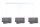 Suspension tissu 3 flammes E27 en blanc gris argenté