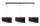 Lampe à suspendre noir blanc or 3-flamme E27 abat-jour en tissu