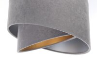 Pendelleuchte 3-flammig in Weiß Grau Silber E27 Stoff