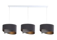 Suspension Tissu Aspect velours Moderne 3-flamme E27