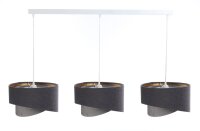 Suspension Tissu Aspect velours Moderne 3-flamme E27