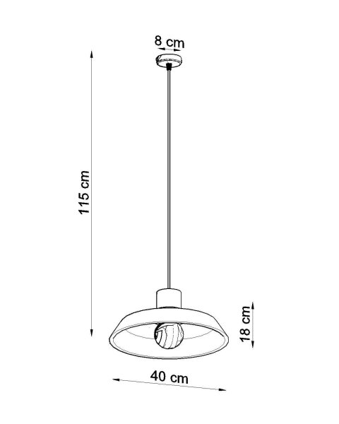 Pendelleuchte Grau Ø 40 cm Beton Schirm E27