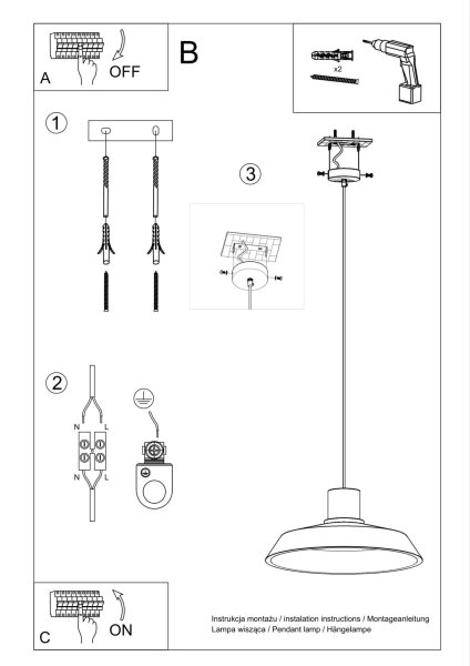 Pendelleuchte Grau Ø 40 cm Beton Schirm E27