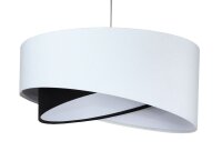 Lampe à suspendre Blanc Noir E27 rond Ø 50...