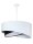 Lampe à suspendre Blanc Noir E27 rond Ø 50 cm Tissu aspect velours