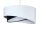 Lampe à suspendre Blanc Noir E27 rond Ø 50 cm Tissu aspect velours