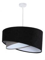 Lampe &agrave; suspendre Noir Gris E27 ronde &Oslash; 50...