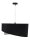 Lampe à suspendre Noir Gris E27 ronde Ø 50 cm Tissu aspect velours