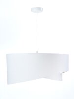 Hängelampe Weiß E27 rund D: 50 cm Stoff...