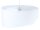 Hängelampe Weiß E27 rund D: 50 cm Stoff Velours Optik Modern