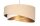 Suspension Tissu Beige Or E27 rond Ø 50 cm Aspect velours