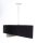 Suspension ronde Ø 50 cm E27 tissu noir or gris argent