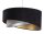 Suspension ronde Ø 50 cm E27 tissu noir or gris argent