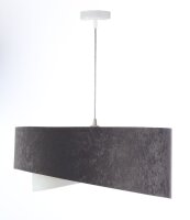 Suspension tissu gris foncé or E27 rond Ø...
