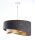 Pendelleuchte Stoff Dunkelgrau Gold E27 rund Ø 50 cm