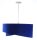 Pendelleuchte E27 rund Ø 50 cm Blau Gold Stoff Velours Optik