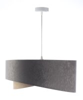 Pendelleuchte rund Ø 50 cm Grau Silber Beige Gold...