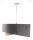 Suspension ronde Ø 50 cm Gris Argent Beige Or E27 Tissu