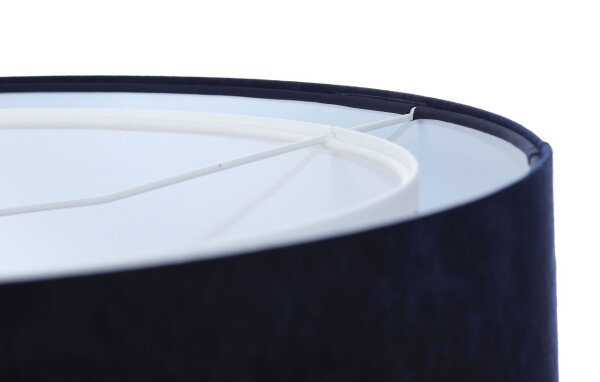 Hängelampe Weiß Blau E27 rund Ø 50 cm Stoff Velours Optik