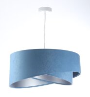 Suspension Bleu Argent E27 ronde &Oslash; 50 cm Aspect...